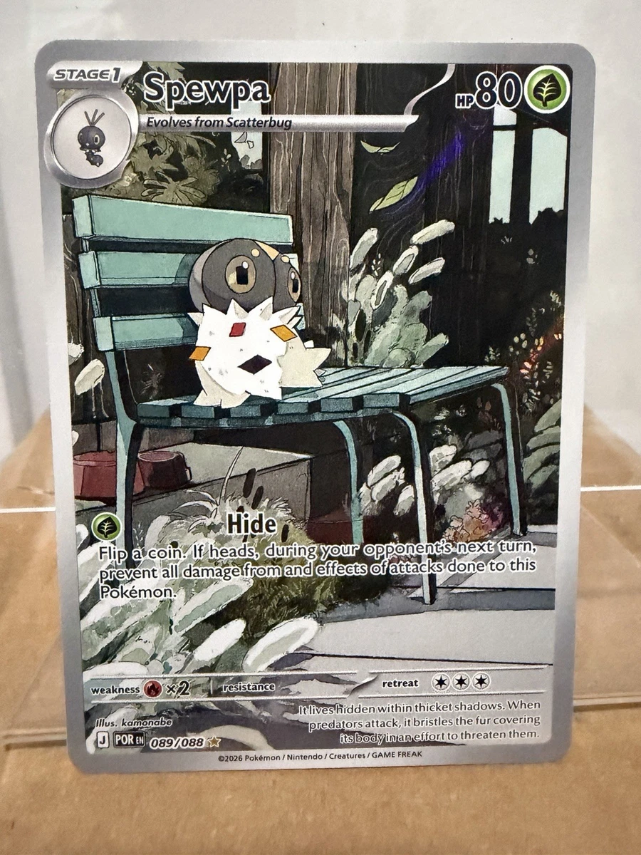 spewpa pokemon card Cards: 14/162 REVERSE HOLLOW # 5H77  Archeron Grass Colorless Grass Cocooning Heal 40 damage from this Pokmon Spewpa #89 Prices | Pokemon