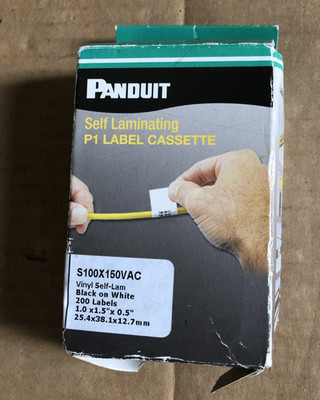 Panduit S100X150VAC Self Laminating Label Cassete Black On White