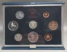 1983 The Royal Mint UK 8 Coin Proof Set Collection With COA 