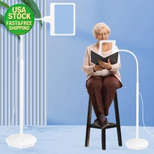 5X Magnifying Glass with Light Stand 36 LED Floor Lamp for Reading Sewing Crafts