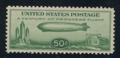 US Stamp #C18 Century of Progress 50c - PSE Cert - VF-XF 85 - MNH -SMQ $95.00
