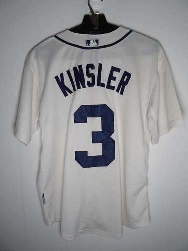 Vintage Detroit Tigers Majestic Jersey Size 48 Medium White Home Ian Kinsler - Picture 4 of 4