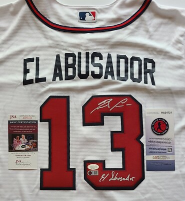 Ronald Acuña Jr. Autographed Atlanta Braves White Jersey – JSA Certified, Gem Mint, Original MLB Jersey
