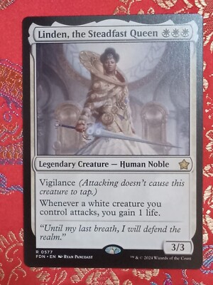 Linden, the Steadfast Queen Foundations Magic The Gathering Rare Card MTG  CCG | eBay
