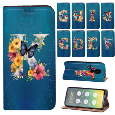 26 Buchstaben Ständer Cover Leder Tasche für Motorola Moto G8/G10/G22/G30/G31/G73