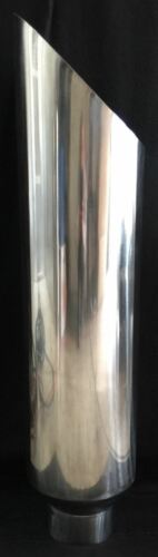 4" IN 10" OUT 36" L STAINLESS DIESEL EXHAUST MITER CUT STACK CHEVY DURAMAX - Bild 3 von 4