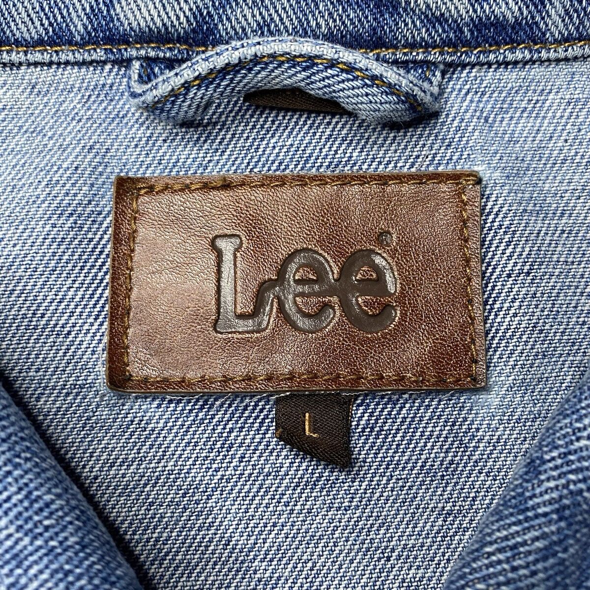 Vintage Lee Denim Jacket Large Blue Pockets Jean Western Vintage Lee Denim Jacket Large Blue Pockets Jean Western