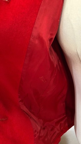 Escada Jacket Angora Wool  Size 36 EU 6 US  Red Fully Lined - Picture 6 of 7