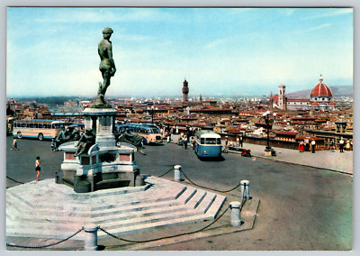 c1970s Firenze Florence Italy Panorama Michelangelo's Vintage Postcard