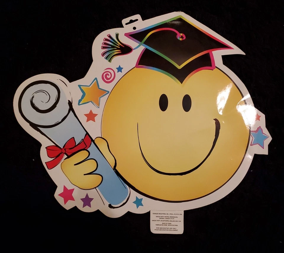 Kids Graduation Decoration 2025 - Smiley Face Wall Cutout, Preschool Graduation - Image 2 of 4