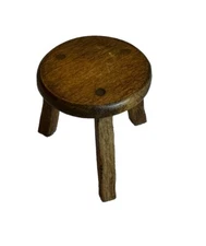 Dollhouse Miniature Furniture Milking Stool SIGNED Sir Thomas Thumb Vintage