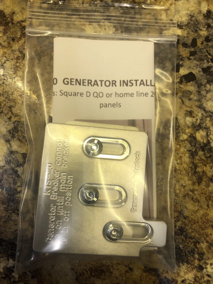 Generator interlock kit for Square D QO or Home line 150 & 200 Amp KTS-20 SqD - Image 4 of 4