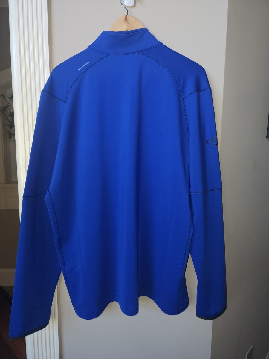 Callaway Pull 1/4 Zip Blocked LS Blue Sapphir Homme - Pull de