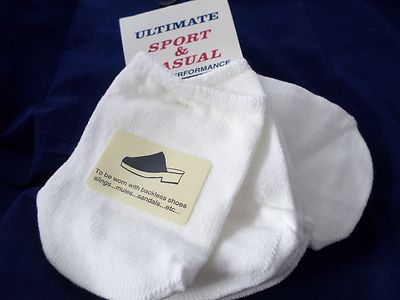  3 Pair Womens Toe Topper Half Sock White Slings Mules Sandals 4-10 USA