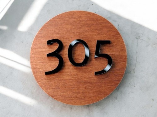 Personalized Home Address Sign house number Custom House Number Plaque - 第 1/3 張圖片