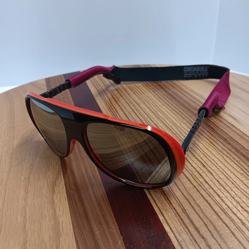 Gafas de sol de colección años 60 70 ESTILO OJOS espejadas deportista Japón piloto esquí croakies Foto 2 de 4