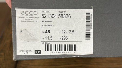 SNEAKER RETRÒ DA UOMO ECCO STREET LITE 521304 taglia US 12 - 12,5 EU 46 NUOVE CON SCATOLA ♥ - Foto 2 di 17