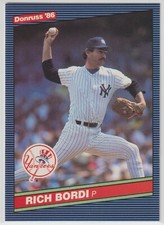 1986 Leaf Donruss - RICH BORDI - #518 - New York Yankees BOX FRESH