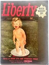 VINTAGE JUNE 1949 LIBERTY MAGAZINE POST WAR G.I. STORIES JANE RUSSELL