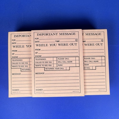 Vintage While You Were Out Message Pads 15X