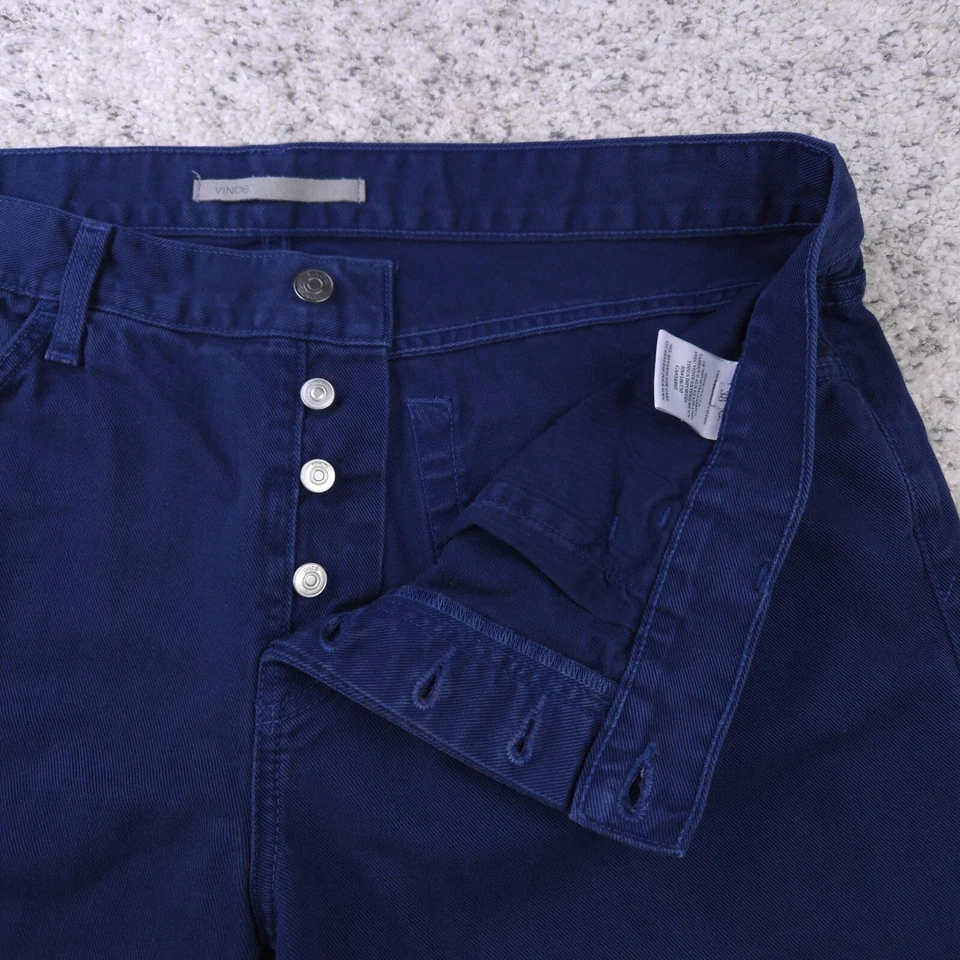 Vince Jeans Mens 38 38x33 Straight Leg Made In USA 5 Pocket Button Fly Air Force - Image 4 of 4