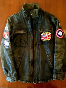 napapijri leather jacket