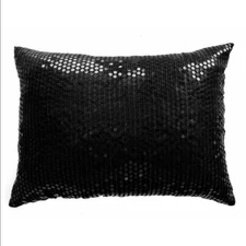 Black sequin pillow. Size 16x12" Ameynra Home Decor, small, new. Handwork