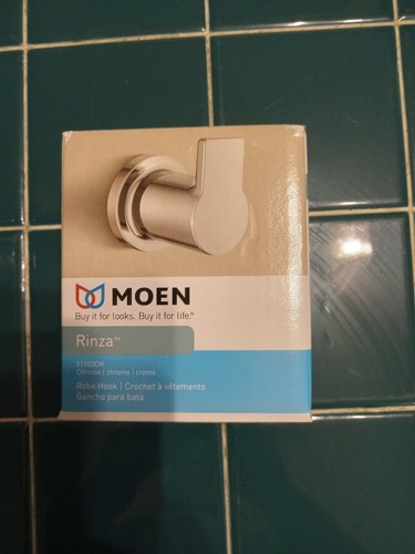 Moen Y1103CH Rinza Robe Hook, Zinc, Chrome