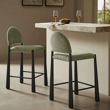 Hayley Counter Stool in Black Leaf