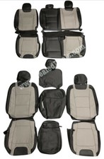 Black Gray Leather Seat Covers For Ford F250 F350 Xlt Supercrew Limited Style