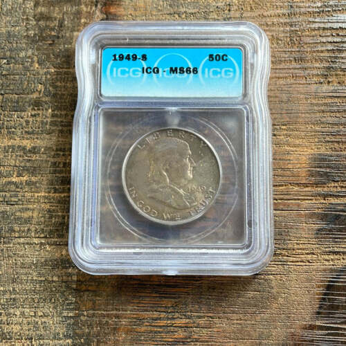 1949-S 50c Franklin Half Dollar ICG MS66 - Picture 1 of 4