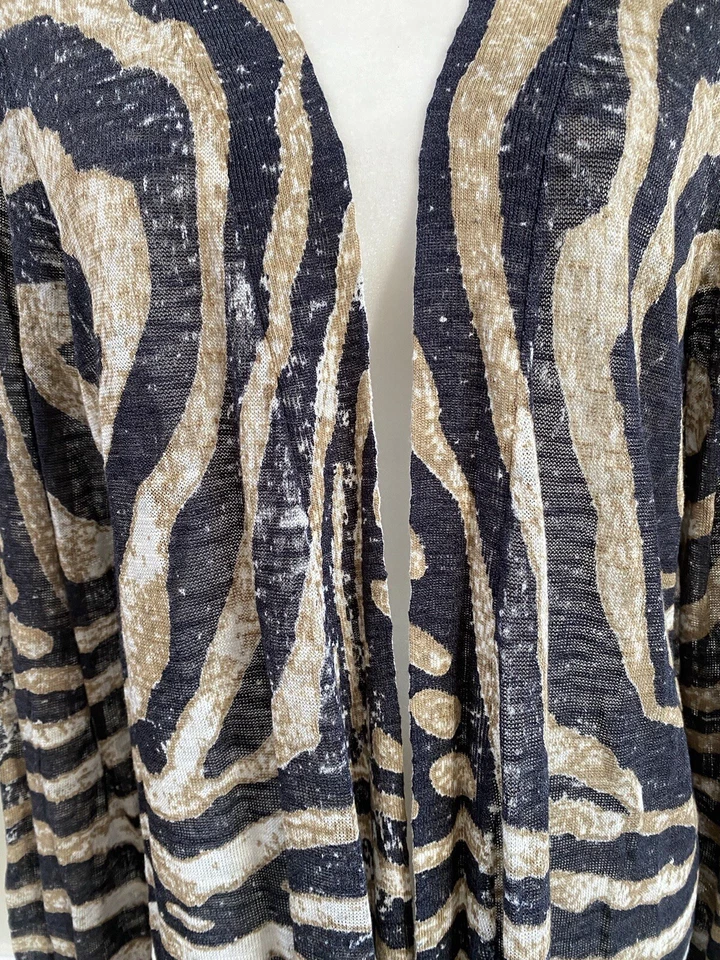 Cárdigan suéter para mujer Cullen parte superior frente abierto estampado animal talla XL Foto 4 de 4