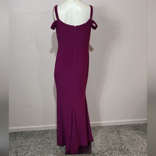 AQUA DRESSES Fuchsia Polyester Maxi Dress Size Medium - Picture 2 of 9