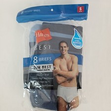 Hanes Best Men's 8 Pack Briefs Size Small 28-30 NEW Tagless Blues No Ride Up
