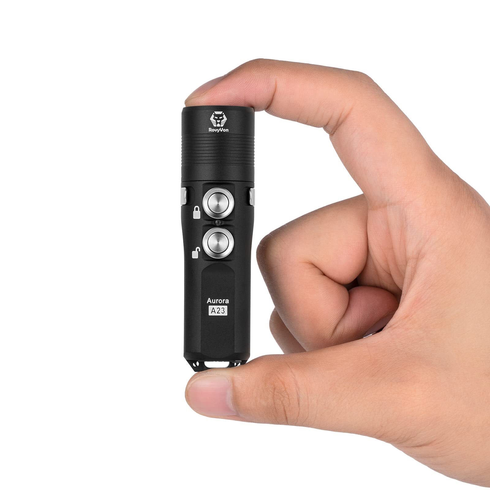 RovyVon Torcia tascabile A23 Gen2, 1000 lumen, ricaricabile, con clip, (t6R)