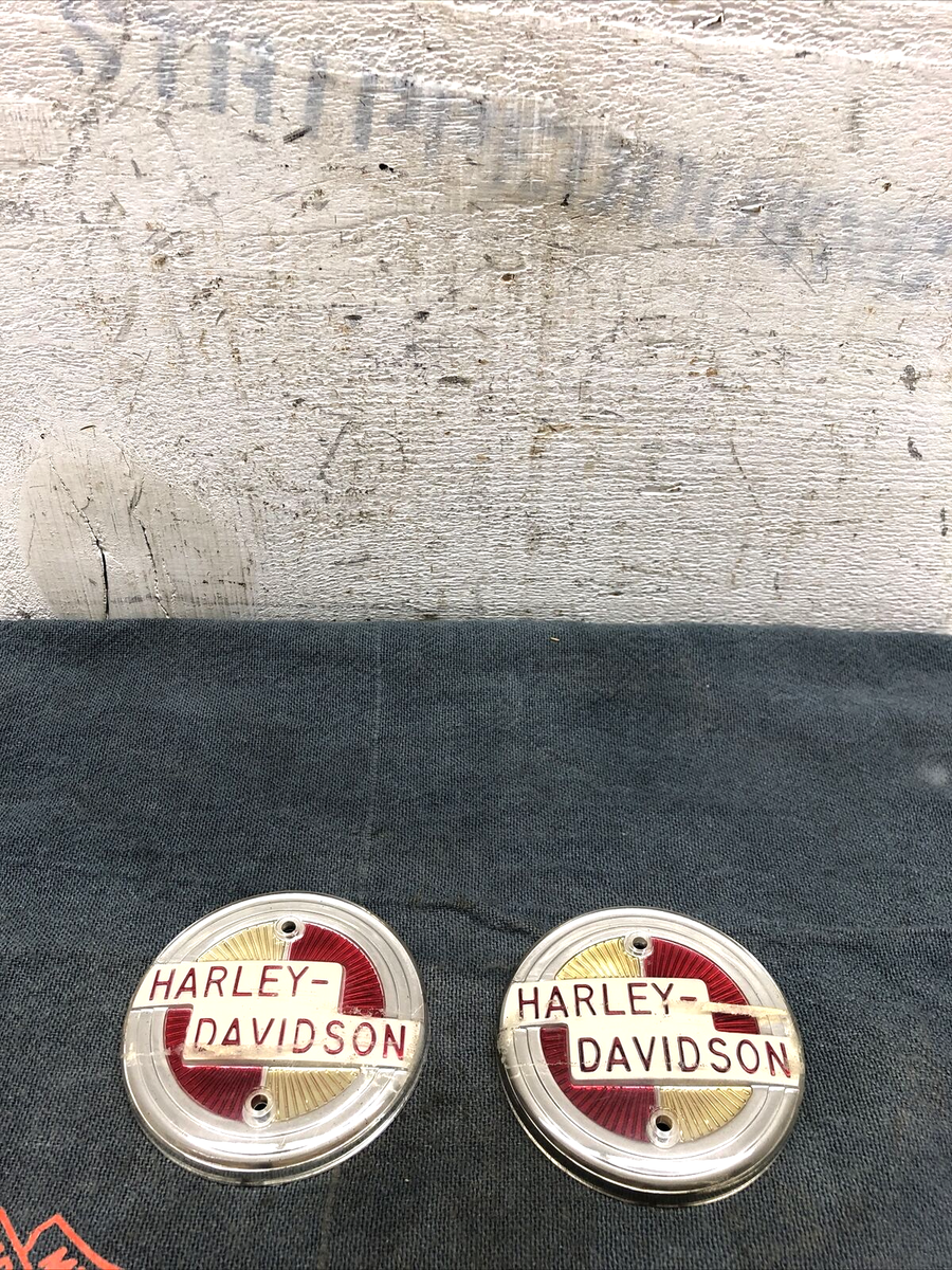 Harley Davidson 1957 Panhead Gas Tank Emblems 57 Badges FL EL FLH