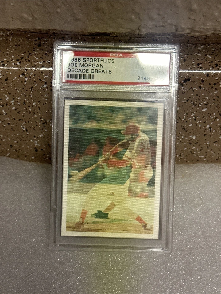 🤑HOF JOE MORGAN 1986🤑SPORTFLICS DECADE GREATS PSA GEM MT 10🤑SCARCE🤑MT CASE - Image 2 of 4