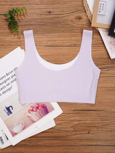 Mädchen Trägershirt Pubertät Crop Top Lauf BH Yoga Büstenhalter Training Bralette Wandern - Bild 42 von 59