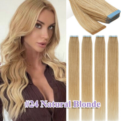 CLEARANCE 100% Armenian Real Remy Tape In Human Hair Extensions Highlight THICK