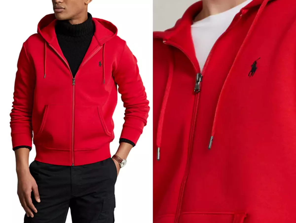 Polo Ralph Lauren Big & Tall Double-Knit Long Sleeve Full-Zip Hoodie