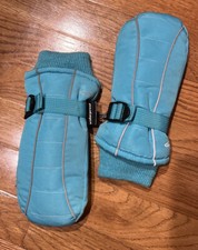 Champion Girls Mittens 4/7 Waterproof Thinsulate Reflector Teal Blue