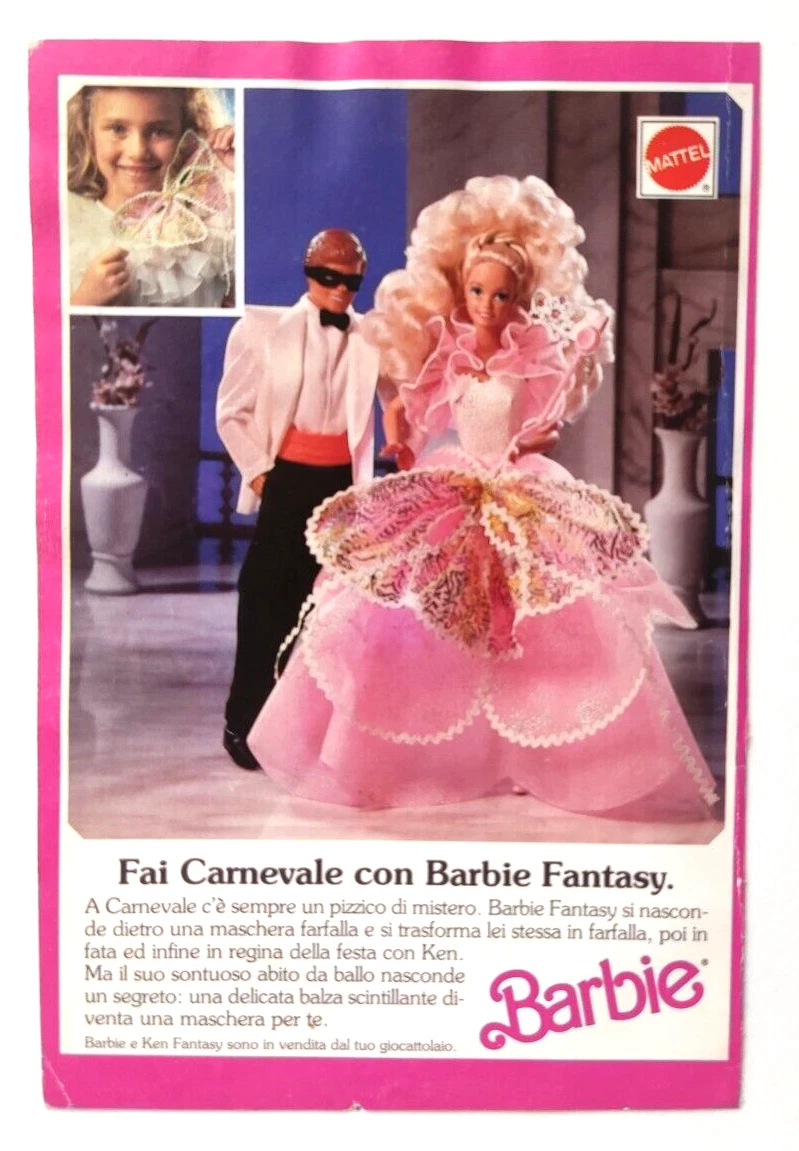 Pubblicita' Barbie E Ken Fantasy Mattel Carnevale Advertising