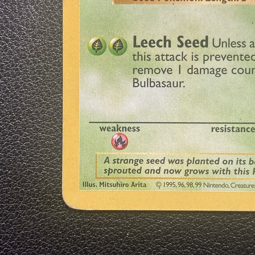 Shadowless Base Set Bulbasaur 44/102 WOTC | Pokemon Cards Vintage HP - Picture 4 of 8