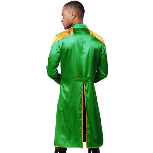 Men Tailcoat Holiday Jacket Halloween Long Coats Costume Cardigan Gothic Tops - Picture 30 of 70