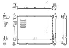 Engine Radiator Aluminium Brazed Cooling Fins Fits Kia Rio Stonic NRF 550039