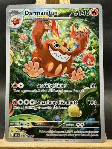 Darmanitan - Illustration Rare SV: Black Bolt 098/086 NM