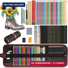 Sketching Drawing Art Pencil Kit-50 Piece Set with 24 Color Pencils