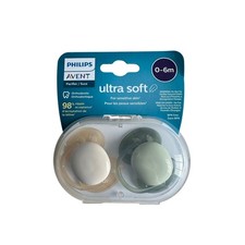 Philips Avent 2pk Ultra Soft Pacifier 0-6 months BPA Free Unisex Green