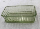 Vintage Green Depression Glass Rectangular Flat-Bottomed Refrigerator Dish