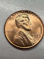 1959 Uncirculated Brown Lincoln Memorial Cent Penny (B)  Free Shipping